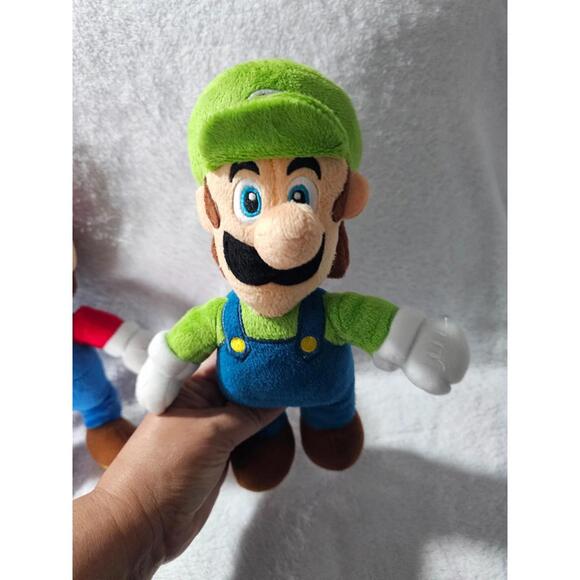 Super Mario & Luigi Plush Set Mulitcolor Stuffed Toys 10" Nintendo Video Game - Picture 6 of 16